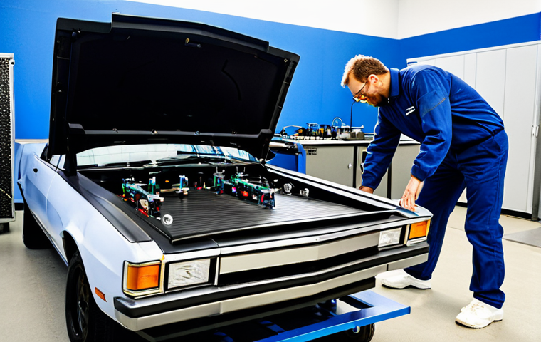 Automotive Noise & Vibration Testing**

"A modern, well-lit automotive testing lab. A fully clothed engineer in appropriate attire inspects a car chassis mounted on a vibration table. Various sensors and measurement equipment are visible. Emphasis on precision and high-tech feel. safe for work, professional, appropriate content, perfect anatomy, correct proportions, natural pose, fully clothed, modest clothing, family-friendly, high quality."

**