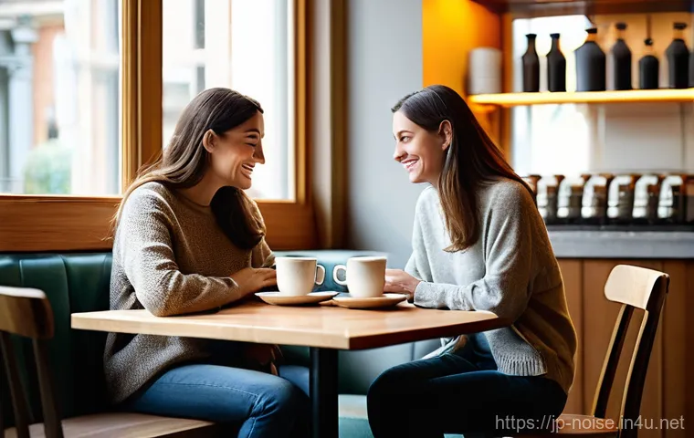 소음진동 설계 프로세스 이해하기 - **Prompt: The Serene Cafe Soundscape**
    "A cozy, modern cafe interior with soft, warm lighting. S...