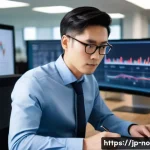 소음진동 엔지니어 연봉 협상 팁 - A modern Japanese office setting featuring a professional sound engineer in business casual attire, ...