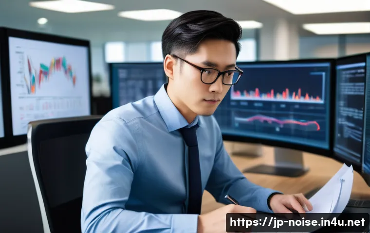 소음진동 엔지니어 연봉 협상 팁 - A modern Japanese office setting featuring a professional sound engineer in business casual attire, ...