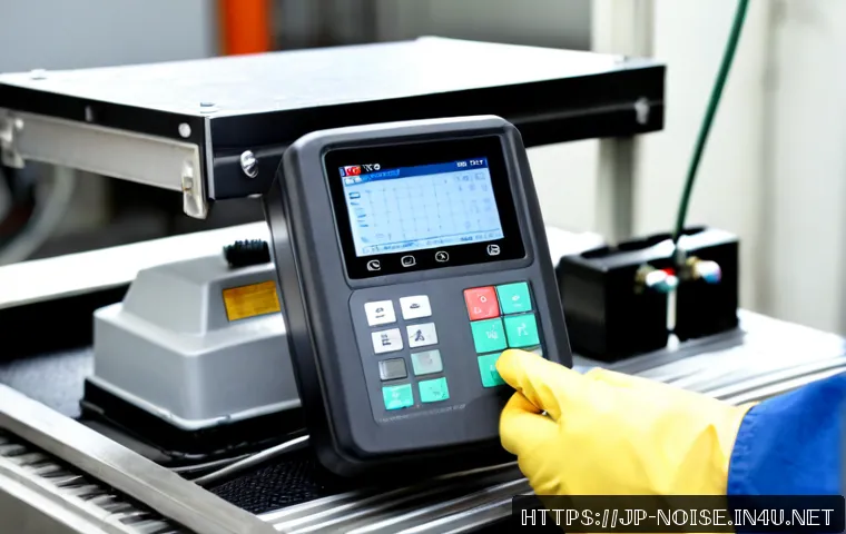 소음진동 진동 분석 기초 - Photorealistic industrial vibration analysis scene, close-up of a clean electric motor mounted on a ...